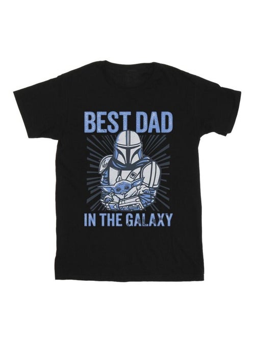 T-shirt mandalorian best dad galaxy - la guerre des étoiles - Kiabi
