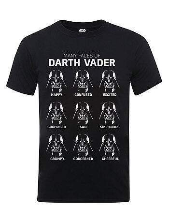 T-shirt many faces of darth vador - la guerre des étoiles (dark vador)