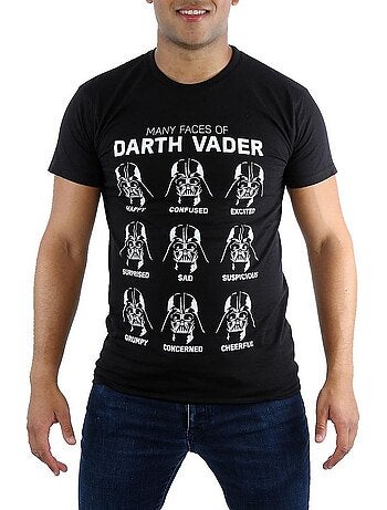 T-shirt many faces of darth vador - la guerre des étoiles (dark vador)