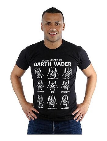 T-shirt many faces of darth vador - la guerre des étoiles (dark vador)