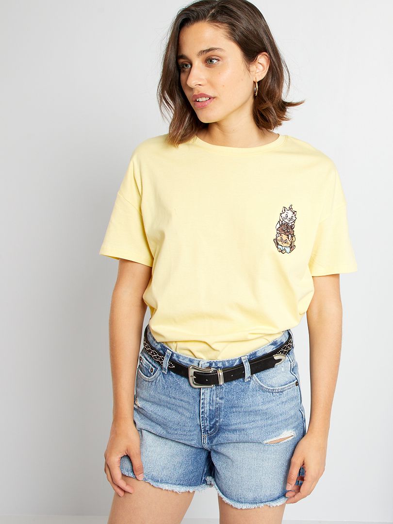 T-shirt 'Marie' des 'Aristochats' jaune Aristochats - Kiabi