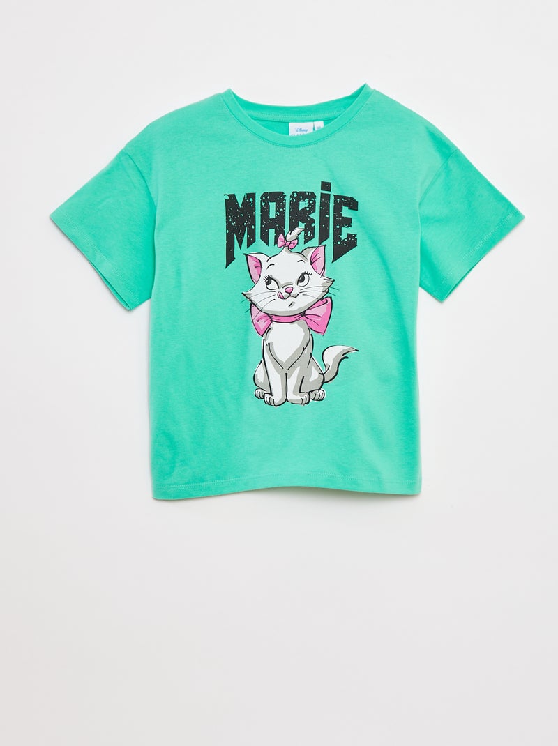 T-shirt 'Marie' 'Disney' manches courtes Vert - Kiabi