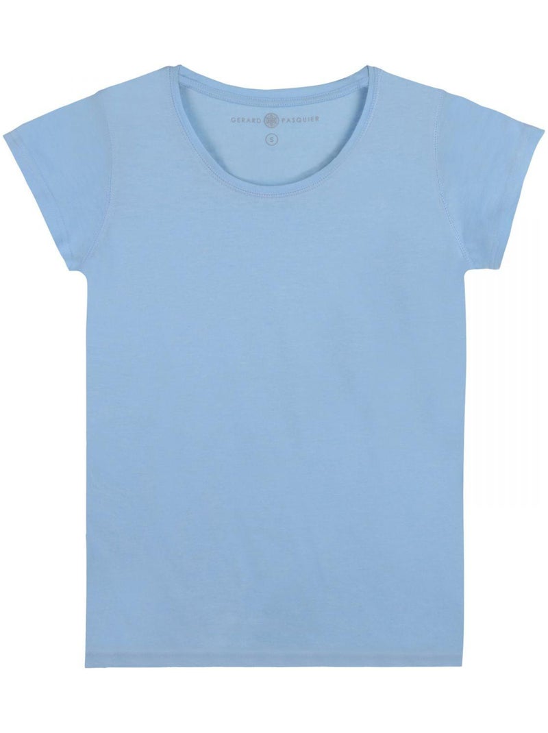 T-Shirt MARINE Bleu ciel T-shirt rond Bleu ciel - Kiabi