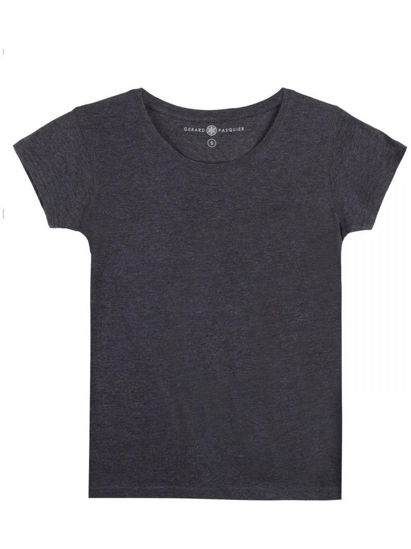 T-Shirt MARINE Gris Anthracite T-shirt rond gris anthracite - Kiabi