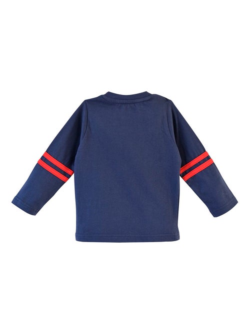 T-SHIRT MARINE MANCHES LONGUES GARCON - Kiabi