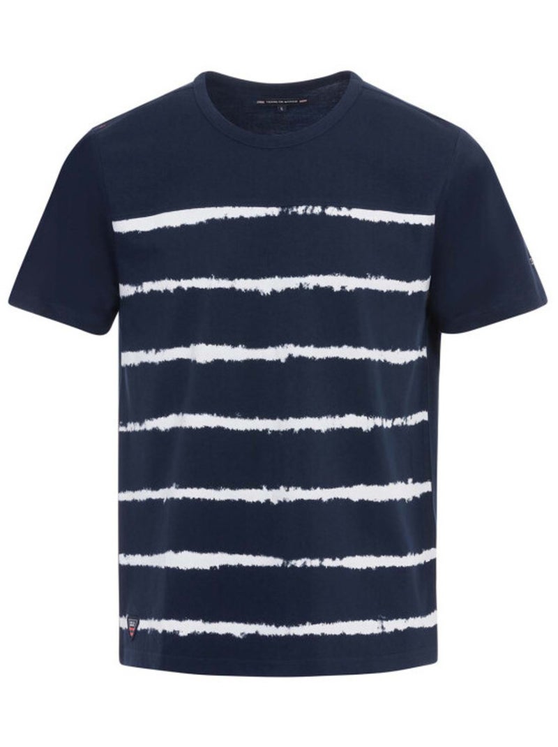 T-shirt marine rayé Homme tie and dye Bleu - Kiabi