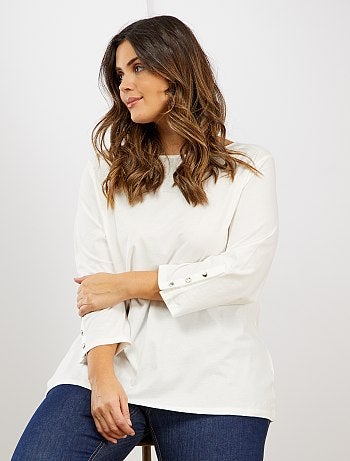 Grande taille femme - T-shirt marinière - Kiabi
