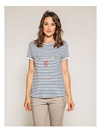 T-shirt marinière col rond FORET