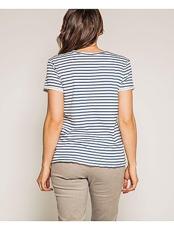 T-shirt marinière col rond FORET