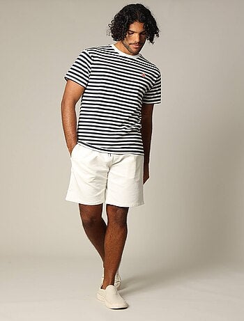 T-shirt marinière loose fit à manches courtes 'Deeluxe'