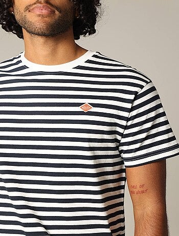 T-shirt marinière loose fit à manches courtes 'Deeluxe'