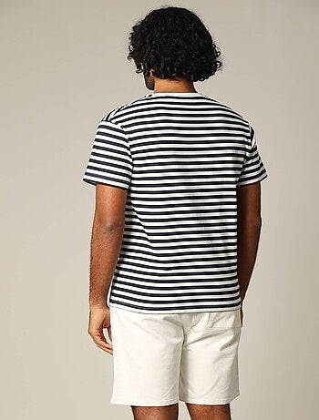 T-shirt marinière loose fit à manches courtes 'Deeluxe'