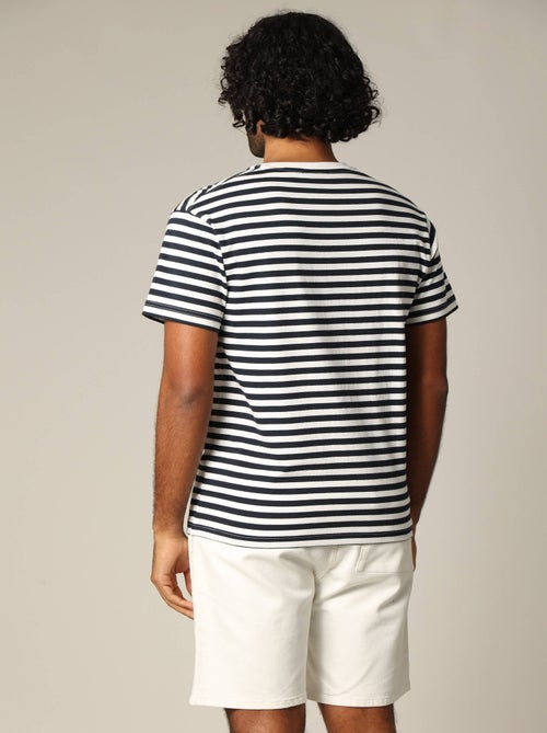 T-shirt marinière loose fit à manches courtes  'Deeluxe' - Kiabi