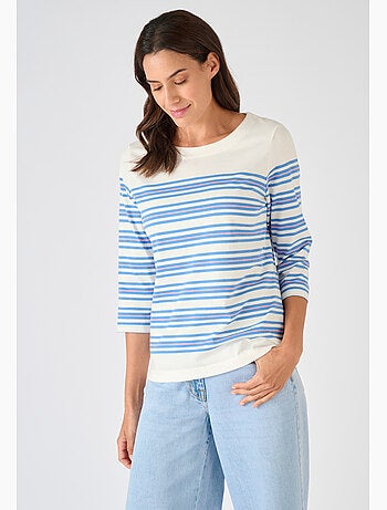T-shirt marinière pur coton - Damart