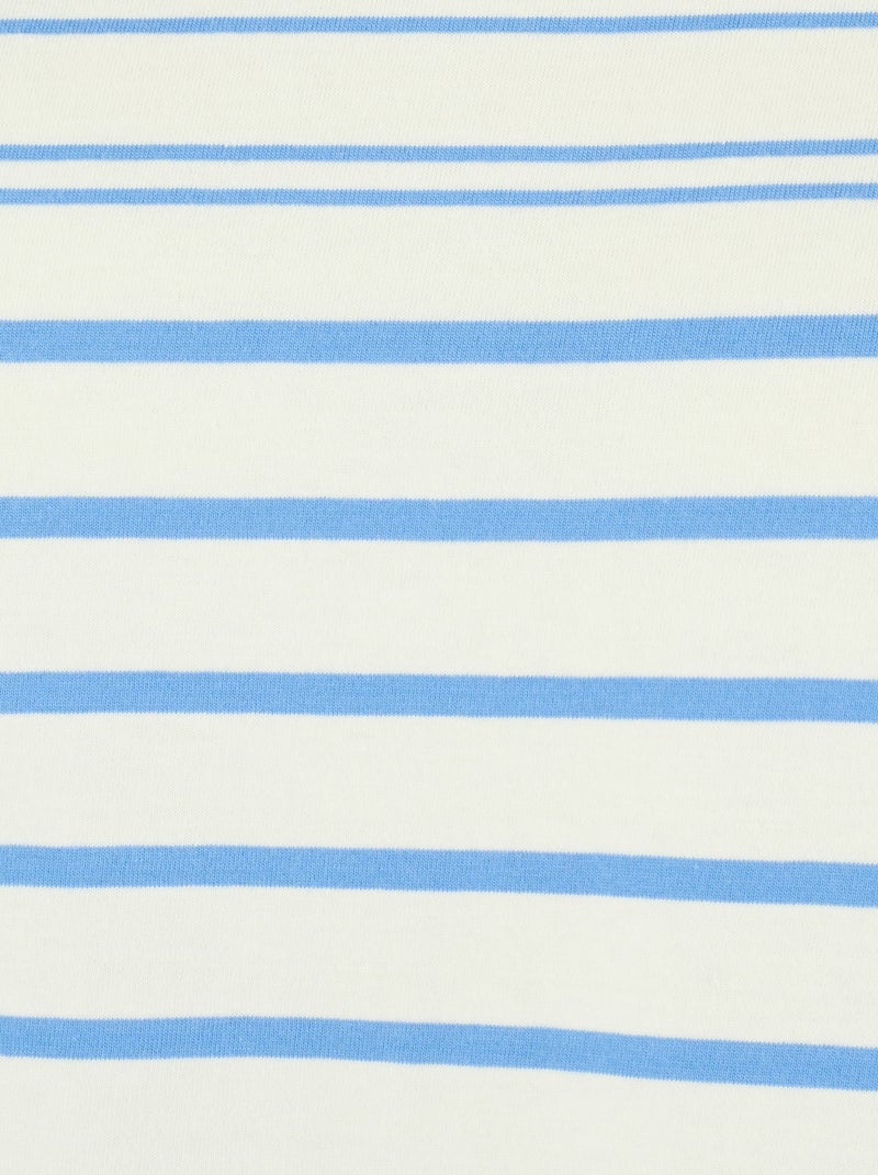 T-shirt marinière pur coton - Damart Bleu - Kiabi