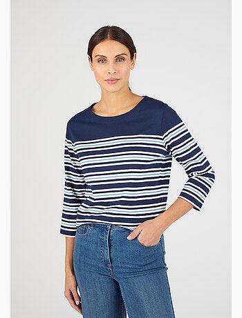 T-shirt marinière pur coton - Damart