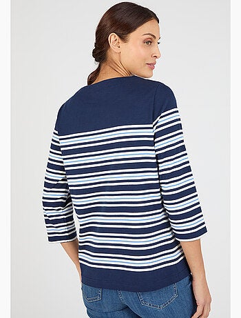 T-shirt marinière pur coton - Damart