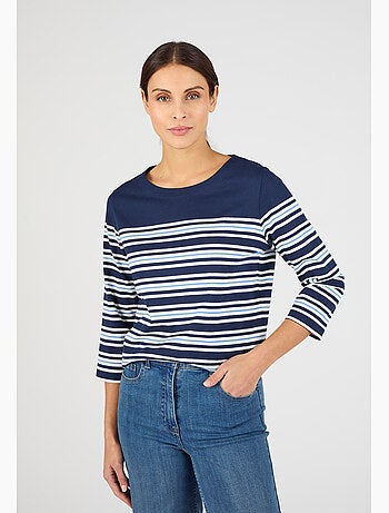 T-shirt marinière pur coton - Damart