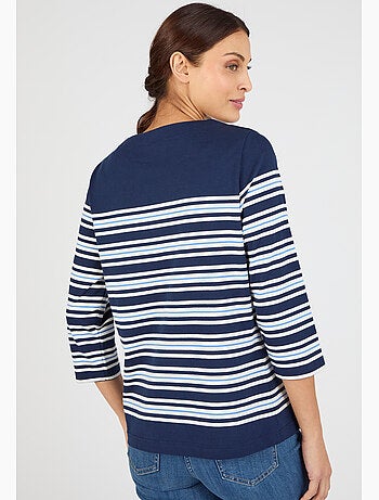 T-shirt marinière pur coton - Damart