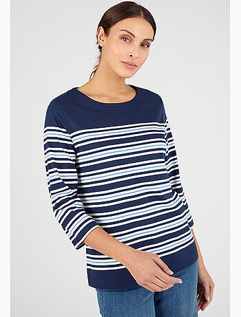 T-shirt marinière pur coton - Damart