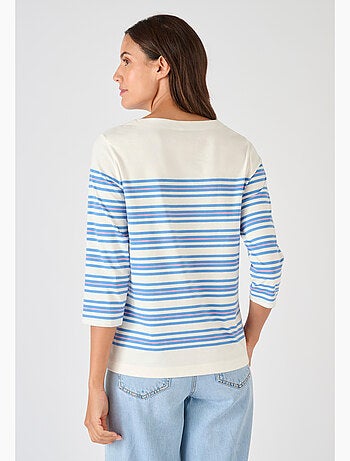 T-shirt marinière pur coton - Damart