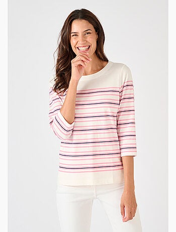 T-shirt marinière pur coton - Damart