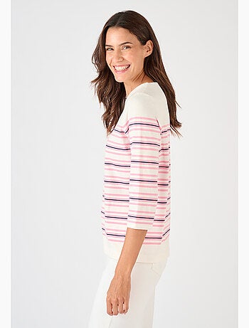 T-shirt marinière pur coton - Damart