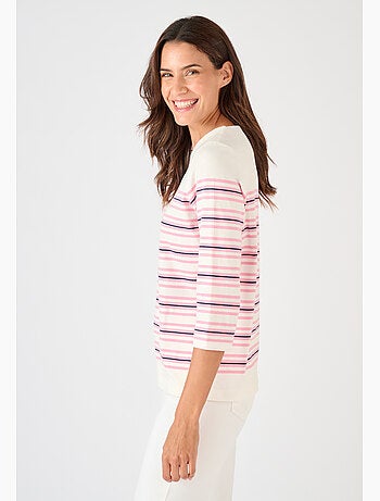 T-shirt marinière pur coton - Damart