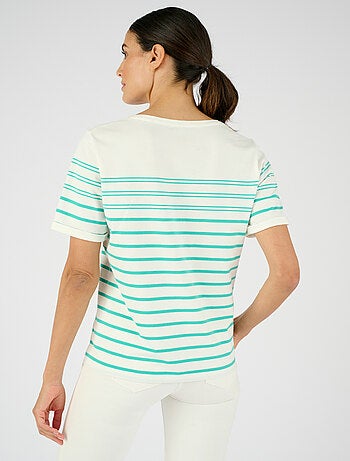 T-shirt marinière pur coton - Damart