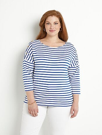 T-shirt marinière rayé court manches longues
