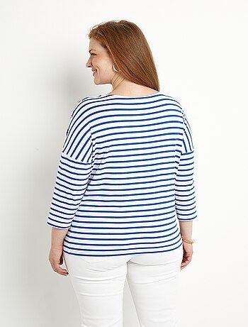 T-shirt marinière rayé court manches longues