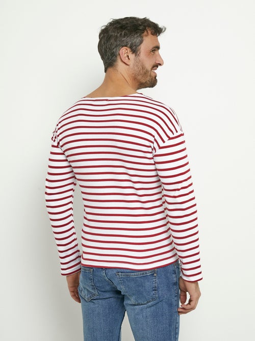 T-shirt marinière rayée manches longues - Kiabi