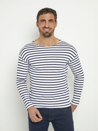 T-shirt marinière rayée manches longues