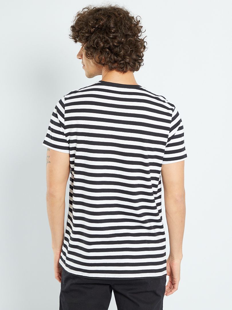 T-shirt marinière Saint-Valentin bleu marine/blanc - Kiabi