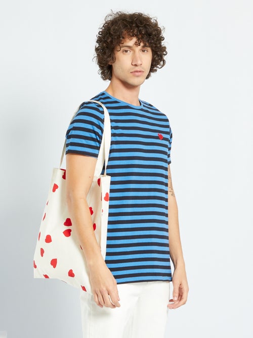 T-shirt marinière Saint-Valentin - Kiabi