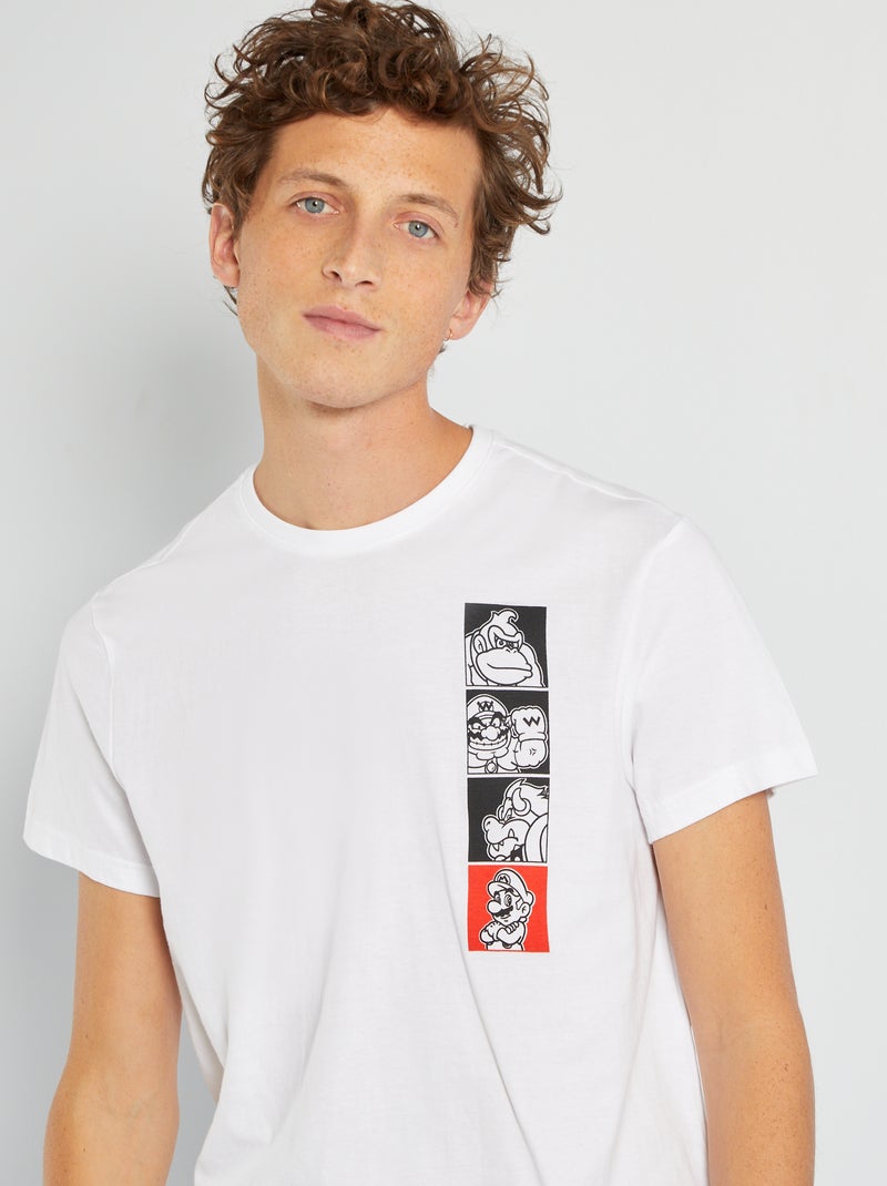T-shirt 'Mario' blanc - Kiabi