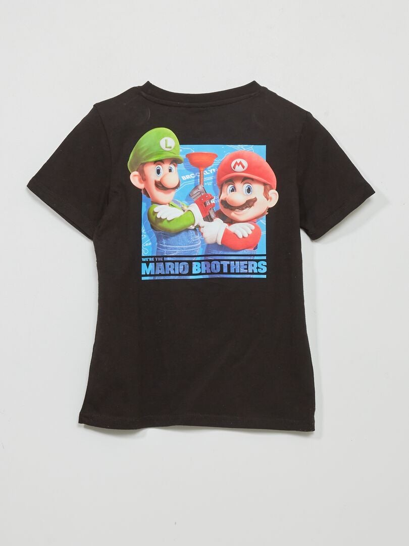 T-shirt 'Mario Bros' manches courtes noir - Kiabi