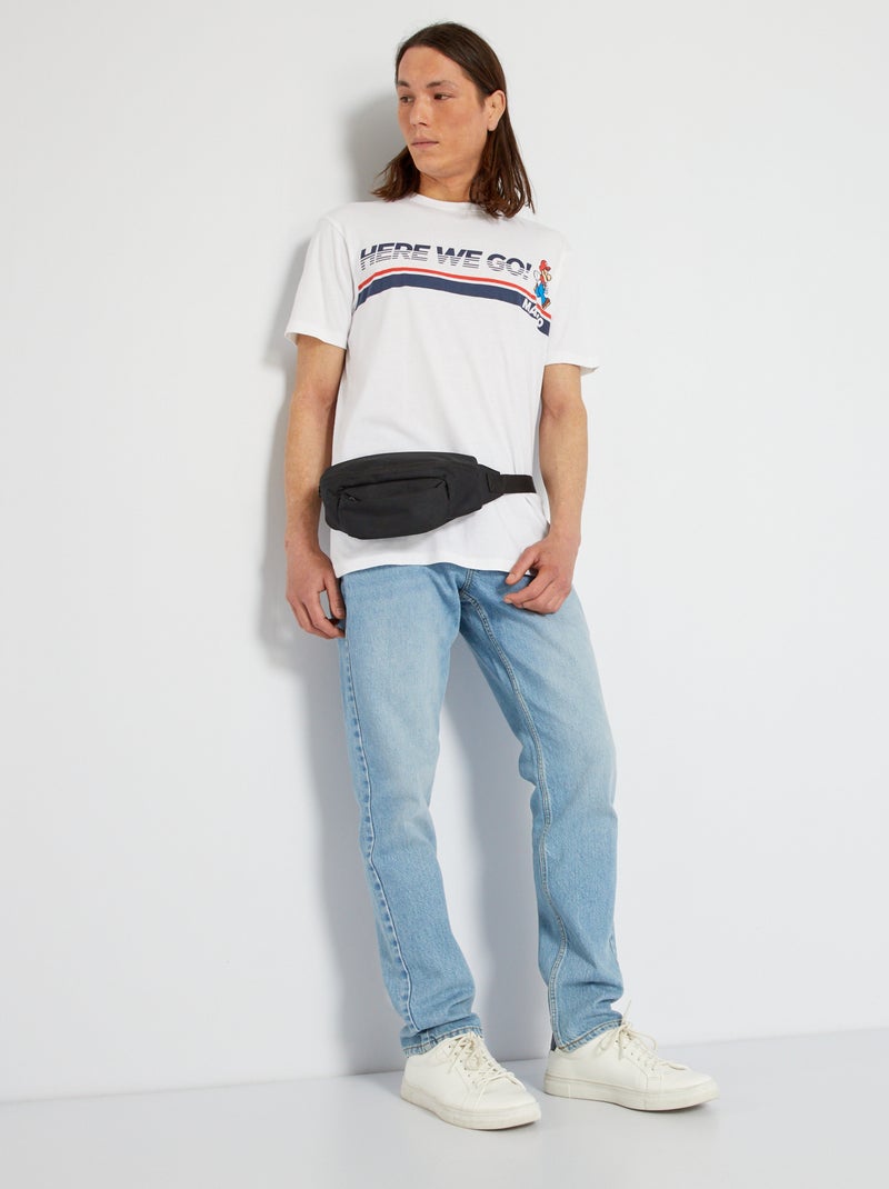 T-shirt 'Mario' en coton blanc - Kiabi