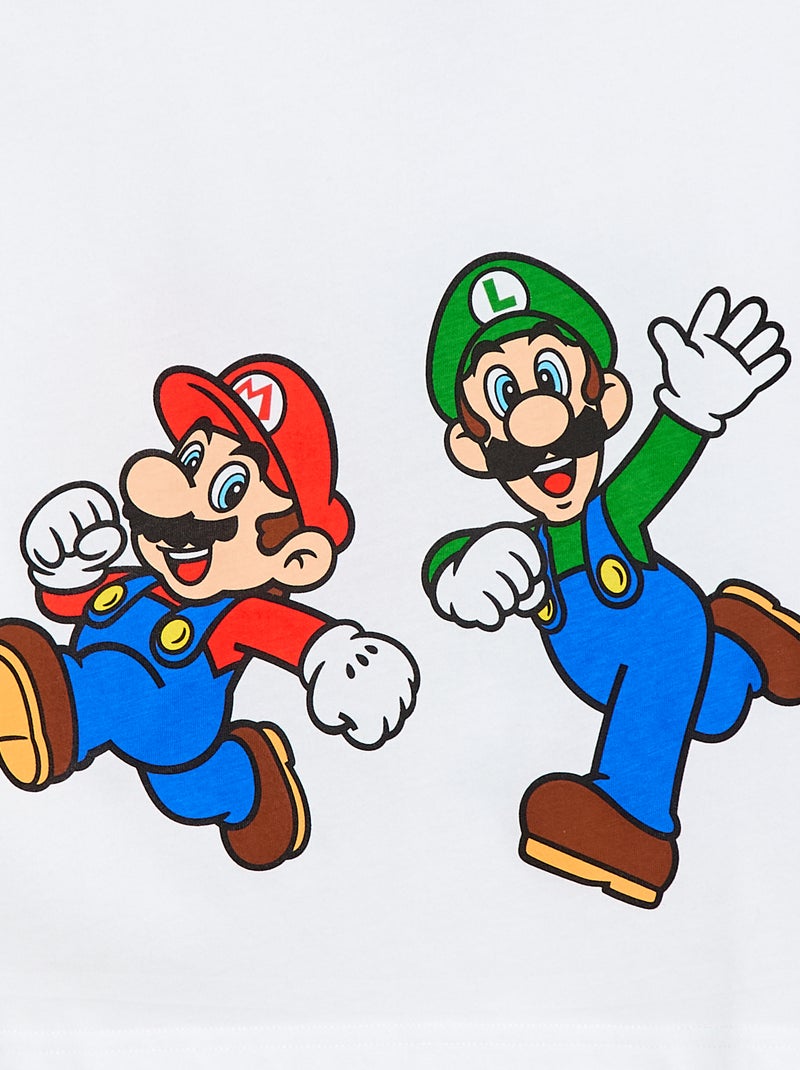 T-shirt 'Mario' en coton Blanc - Kiabi
