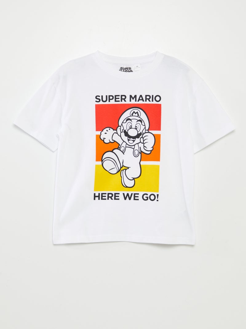 T-shirt 'Mario' 'Super Nintendo' blanc - Kiabi