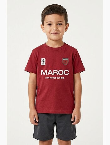 T-Shirt Maroc Enfant | Licence Officielle FIFA World Cup 2026