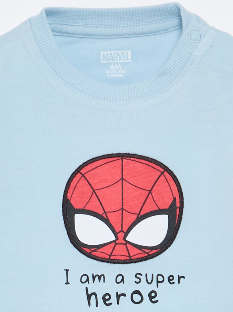T-shirt 'Marvel' à manches courtes Bleu - Kiabi