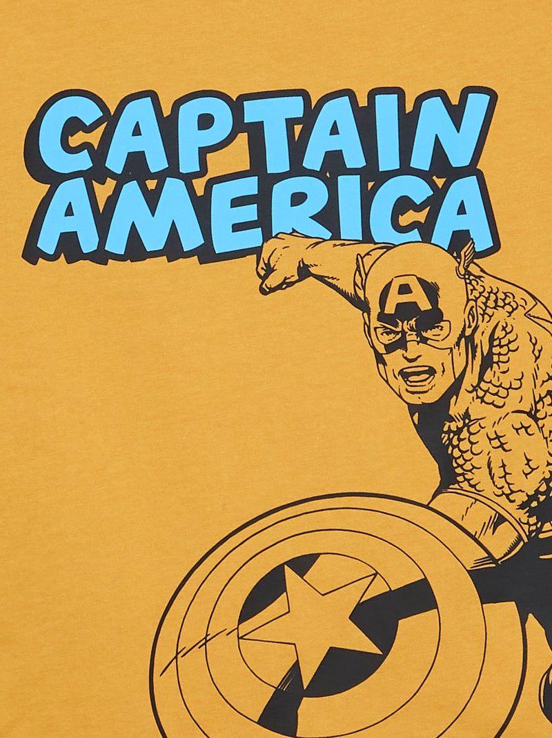 T-shirt 'Marvel' à manches courtes Jaune - Kiabi