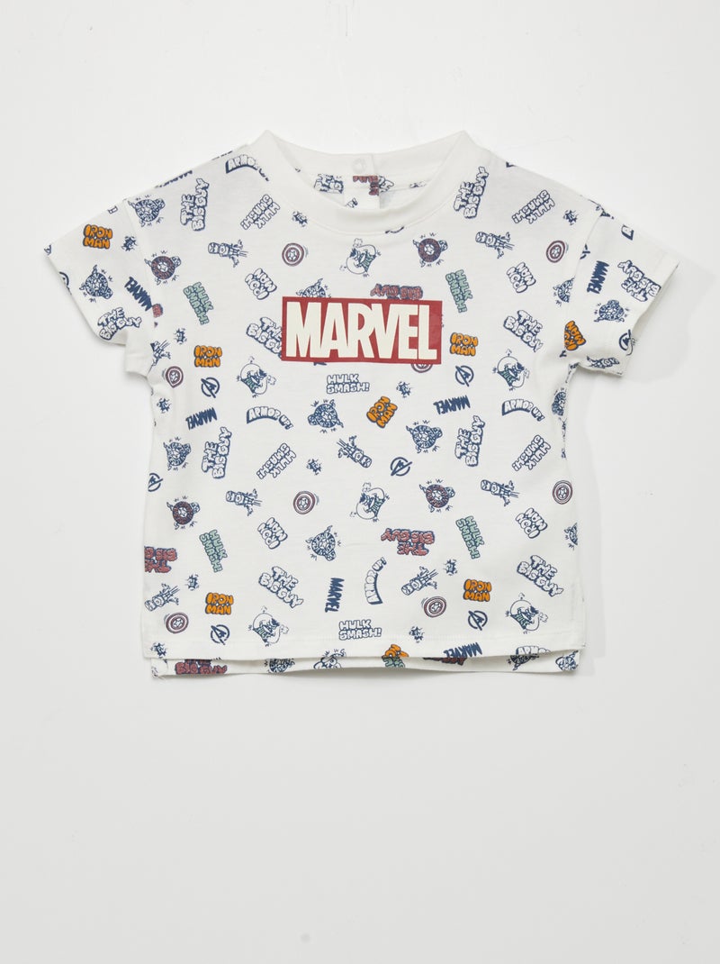 T-shirt 'Marvel' Blanc - Kiabi