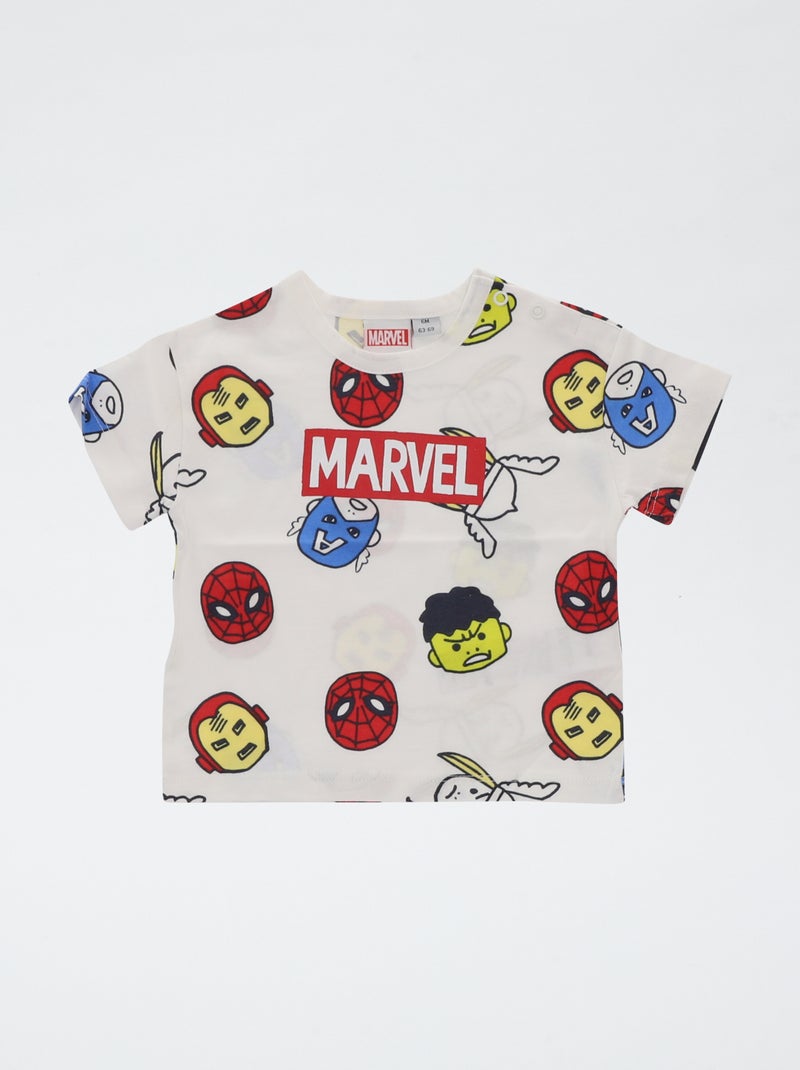 T-shirt 'Marvel' Blanc - Kiabi