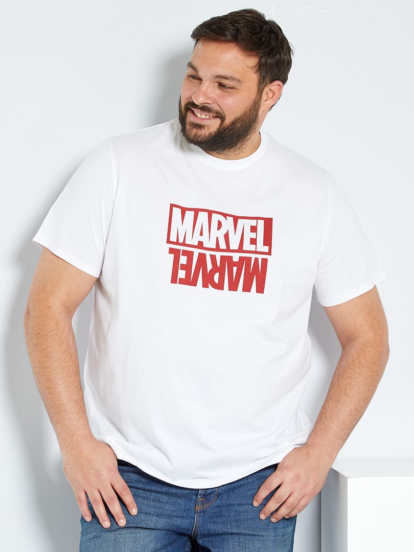 T-shirt 'Marvel' blanc marvel - Kiabi