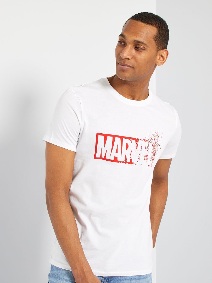 T-shirt 'Marvel' blanc - Kiabi