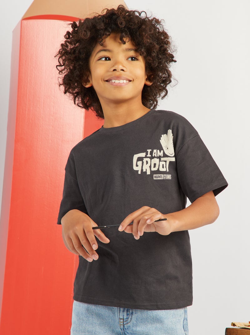 T-shirt 'Marvel' 'Groot' en jersey Gris foncé - Kiabi