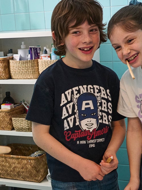 T-shirt 'Marvel' imprimé à manches courtes - Kiabi