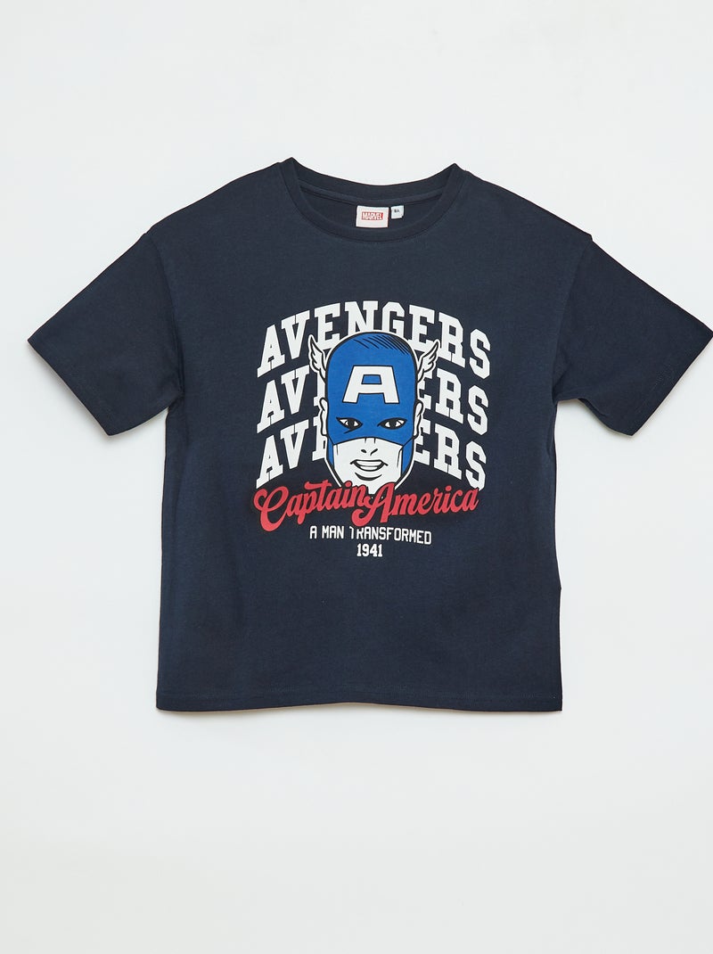 T-shirt 'Marvel' imprimé à manches courtes Bleu - Kiabi